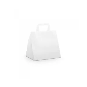 Sac traiteur kraft BLANC gr 90  26+17x30cm (5D)